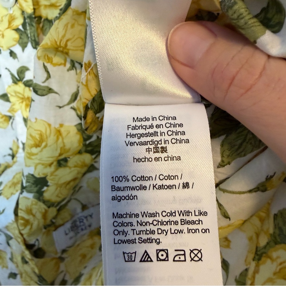 J.Crew Classic-fit ruffleneck shirt in Liberty® Carline Rose. - Picture 7 of 7